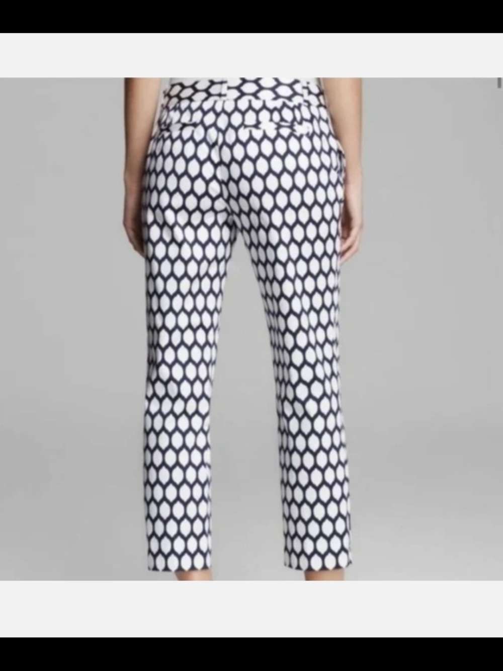 Kate Spade New York Jackie Cropped Pants Navy & White Size 0 - RETIRED NOVELTY!